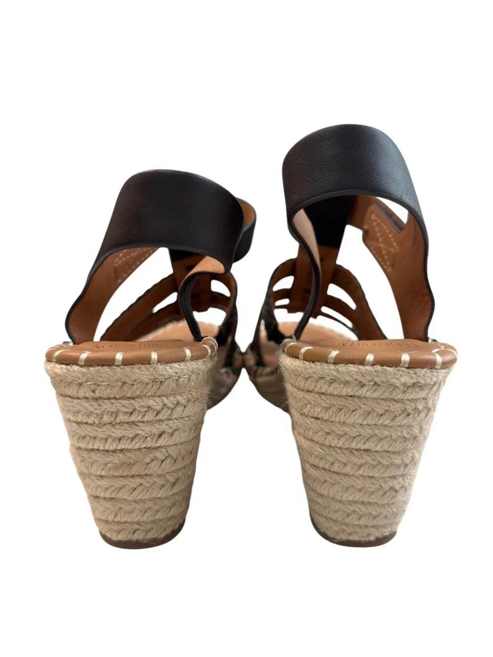 NWOB Gentle Souls Caplin Woven Strappy Espadrille Wedge Sandals Size 10M